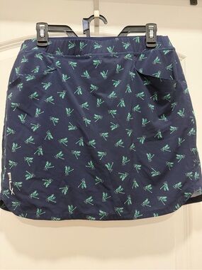 Ralph Lauren Navy Skort with Teal Dragonfly Print